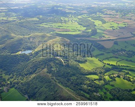 Aerial View Of The Malvern Hills In Worcestershire