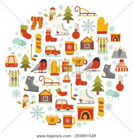 Vector Winter Cartoon Background