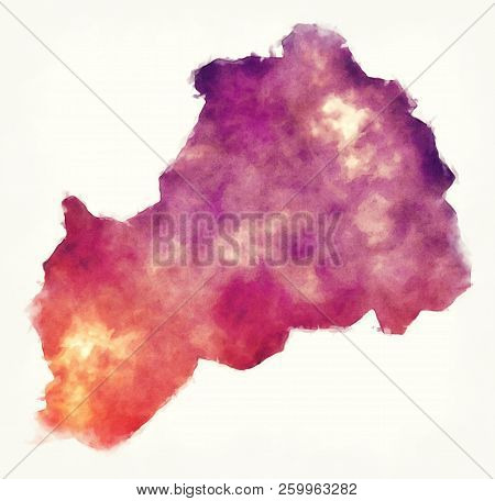 Southern Ostrobothnia Region Watercolor Map Of Finland In Front Of A White Background