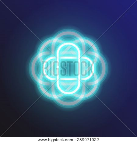 Create Neon Light Shape Background, Stock Vector