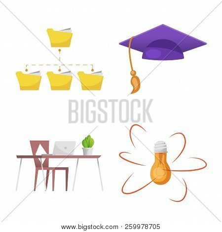 Vector Design Of Education And Learning Sign. Set Of Education And School Stock Vector Illustration.