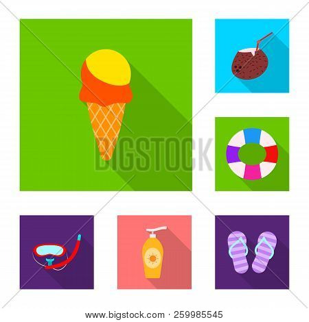 Isolated Object Of Pool And Swimming Logo. Collection Of Pool And Activity Stock Vector Illustration