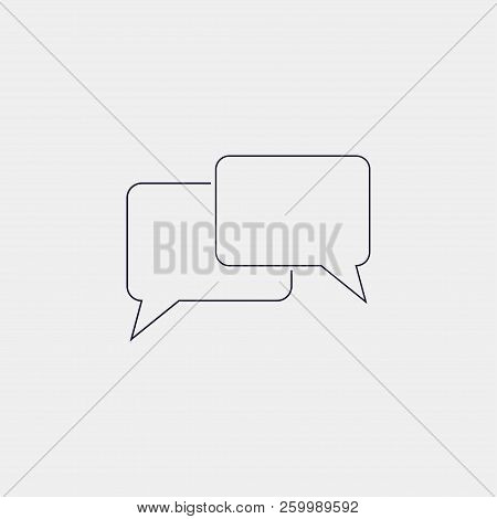 Speech Bubbe Icon, Vector Illustration. Flat Icon