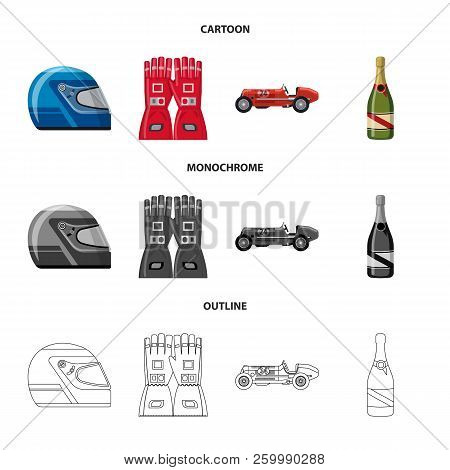 Vector Design Of Car And Rally Logo. Set Of Car And Race Stock Vector Illustration.