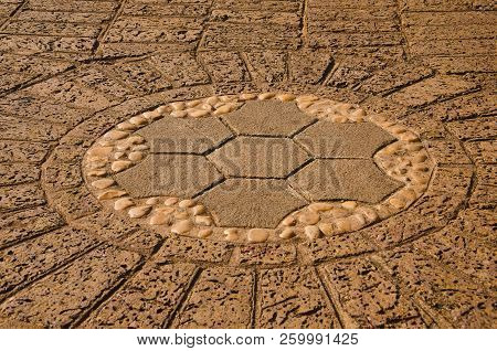 Floor Design, Barid Shahi Garden, Bidar Karnataka India