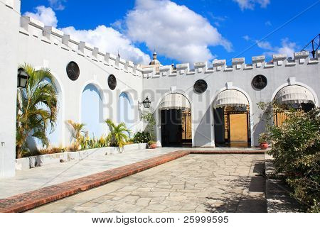 Erkély de Velazquez, gyönyörű kilátással a bay-Santiago de Cuba, Kuba