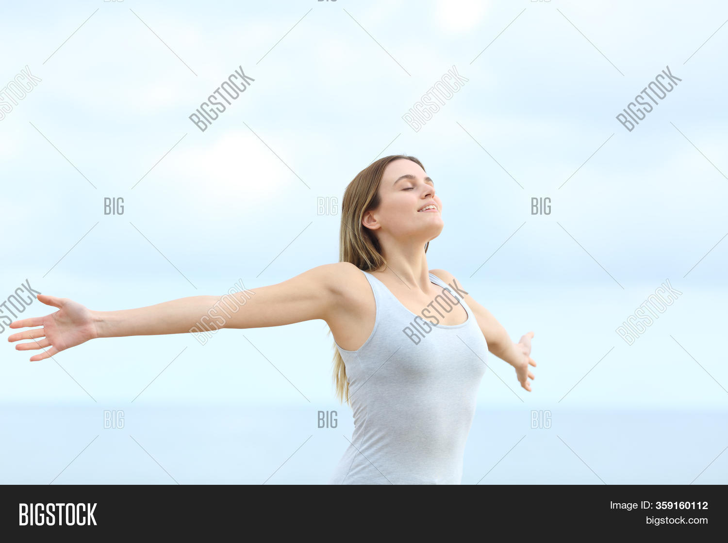 Happy Woman Breathing Image & Photo (Free Trial) Bigstock