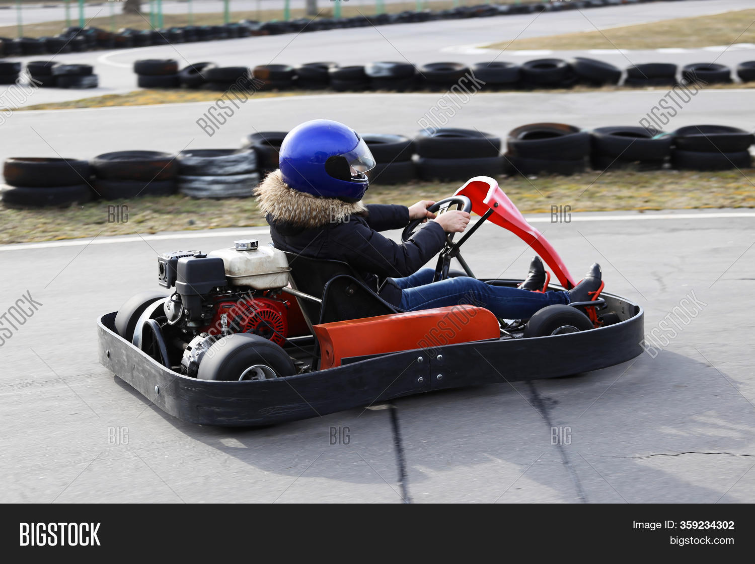Girl Driving Gokart Image & Photo (Free Trial) Bigstock