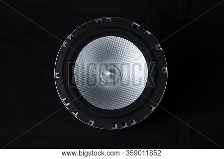Car Audio System On A Black Background.subwoofer.