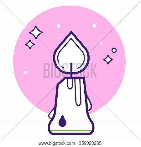 Stylized Cute Candles Icon. Easter Vector Set
