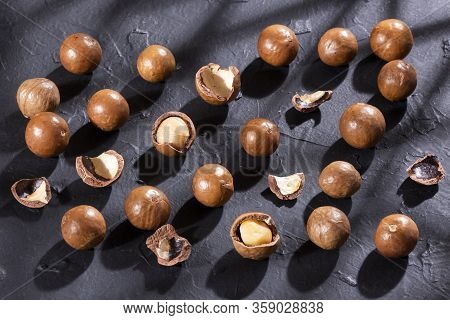 Top View Of Macadamia Nuts - Macadamia Integrifolia
