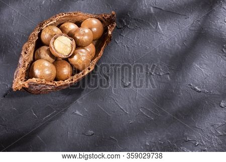 Macadamia Nuts In The Bowl - Macadamia Integrifolia