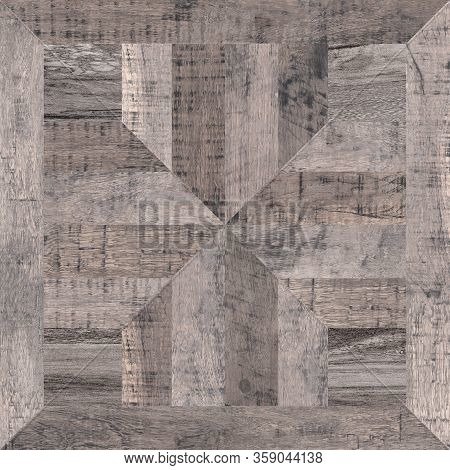 Geometric Pattern Wooden Floor And Wall Decorative Tile.