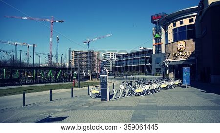 Warsaw, Poland. 1 April 2020. Westfield Arkadia Shopping Centre In Warsaw. Shopping Mall Completely 