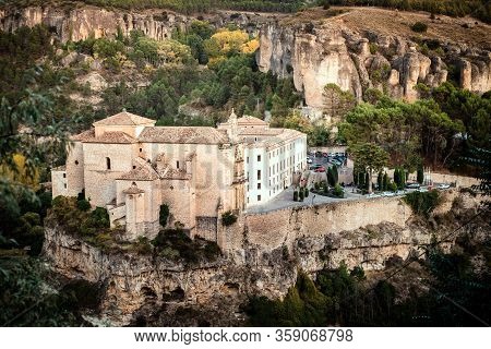 Cuenca, Spain 11 October , 2017. Cuenca Monastery Now A Hotel - Parador De Cuenca In The City Of Cue