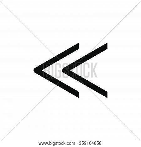 Left Arrow Icon Vector Graphic Design Illustration Isolated