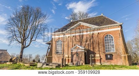 Panorama Of The Historic Solwerd Church In Appingedam, Netherlands