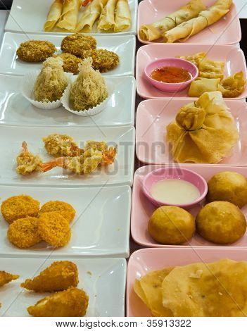 Many Types Of Fried Food.