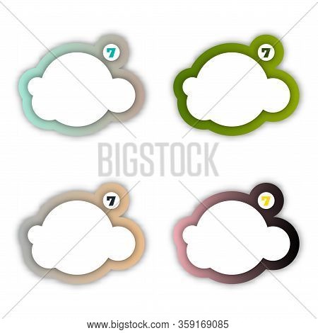 Paper Cut Number Seven Letter. Realistic 3d Multi Layers Papercut Effect Isolated On White Backgroun