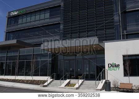 Indianapolis - Circa April 2020: Duke Realty Corporate Headquarters. Duke Realty Owns And Operates M