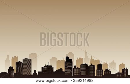 The Downtown Of Background With Many Building