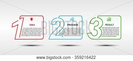 Vector Template For Business Or Finance Infographics. Development Plan Or Strategy. Simple Stock Lin