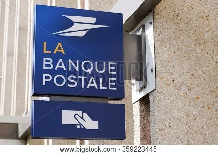 Bordeaux , Aquitaine / France - 09 26 2019 : La Banque Postale Signboard Store Office French Bank Po
