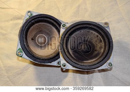 Medium-frequency Speakers 20gds-3. Soviet Vintage Acoustics, Elements Of A Music Column.