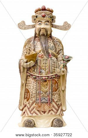 Prosperita peníze Bůh slonoviny Carving