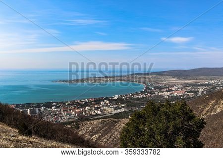 View Of The City Center And The Bay From The Mountains