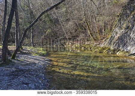 The Kozbanjscek River Near Kozbana In Primorska, Western Slovenia