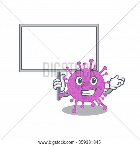 An Icon Of Avian Coronavirus Mascot Design Style Bring A Board