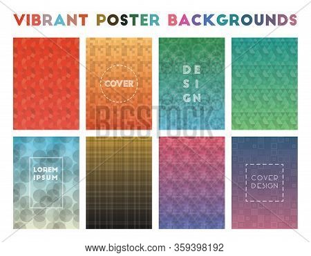 Vibrant Poster Backgrounds. Admirable Geometric Patterns. Captivating Vector Illustration.