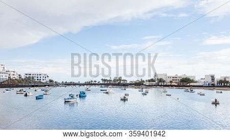 Arrecife, Spain - November 6:  Fishing Boats In The Laguna 