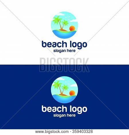 Beach Logo Design Vector