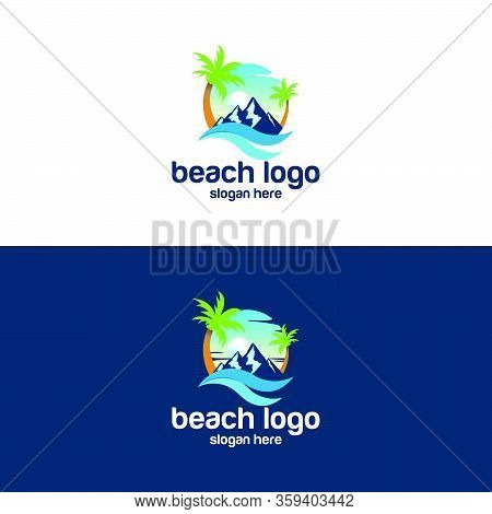Beach Logo Design Vector