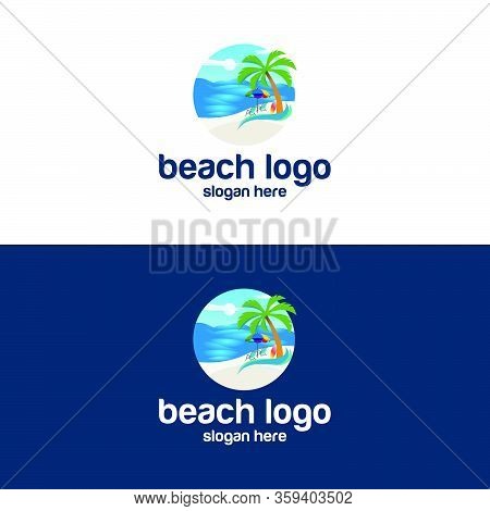 Beach Logo Design Vector