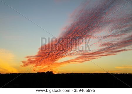 Gorgeous Panorama Twilight Sky And Cloud. Wallpaper And Background.