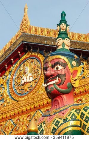 Guardian Statue At Wat Chaiyamangalaram, A Thai-style Buddhist Temple In Georgetown, Penang