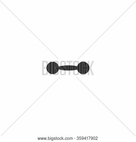 Barbell Dumbbell Icon. Flat Vector Icon Isolated On White. Weightlifting Symbol. Dumbell Icon.