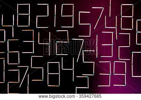 Background Of Numbers. From Zero To Nine. Numbers Texture. Finance Data Concept. Matematic. Seamless