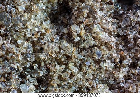 Extreme Closeup (5x) Of An E Horizon Of A Podzol Or Spodosol Formed Of Glacial Till. This Is An Eluv