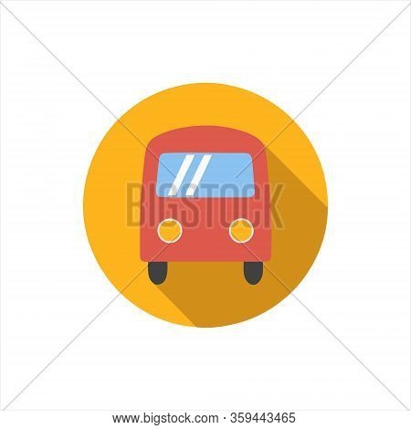 Bus Front Icon Isolated On White Background. Bus Front Icon In Trendy Design Style For Web Site And 