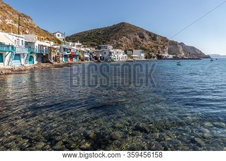 Coloured Houses In Klima Beach