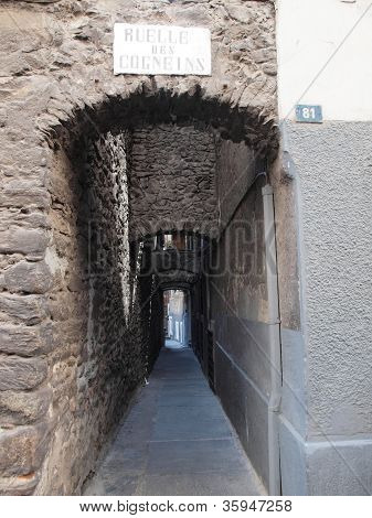 Antigua calle en Aosta