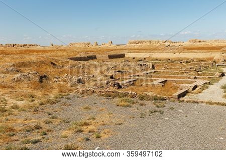 Ancient City Sawran Or Sauran, Ruins Of An Ancient City Near Turkistan In Southern Kazakhstan.