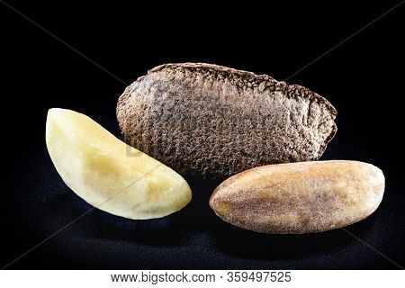 Peeled Brazilian Nut, Outside The Coconut, Known As 
