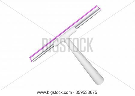 Glass Scrape Tool Isolated On White Background. Window Scraper On A White Isolated Background. Clean