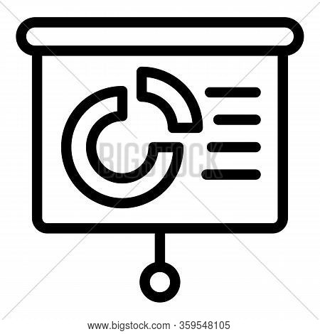 Business Pie Chart Banner Icon. Outline Business Pie Chart Banner Vector Icon For Web Design Isolate