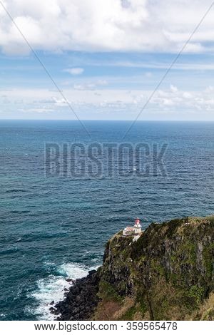Lighthouse Ponta Do Arnel In Sao Miguel Island Azores